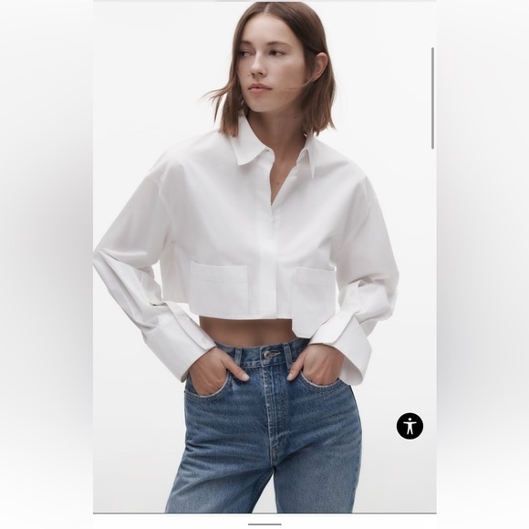 Zara HIGH RISE MOM JEANS DARK BLUE SZ US6 - Picture 4 of 12